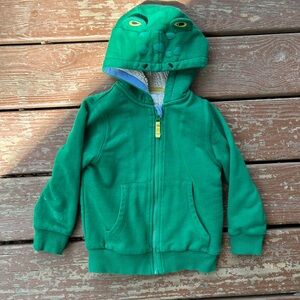 Baby Boden Green Frog Hoodie